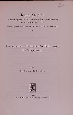 Seller image for Die auenwirtschaftlichen Verflechtungen der Sowjetunion. for sale by Antiquariat Bookfarm
