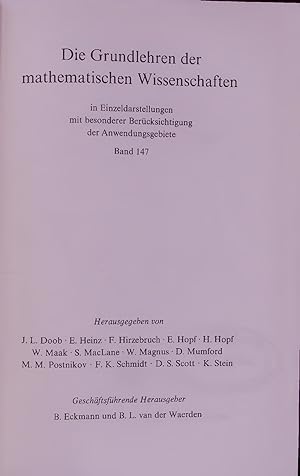 Imagen del vendedor de Die Grundlehren der mathematischen Wissenschaften in Einzeldarstellungen mit besonderer Bercksichtigung der Anwendungsgebiete. Band 147 a la venta por Antiquariat Bookfarm