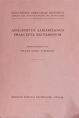 Bild des Verkufers fr ADALBERTUS SAMARITANUS PRAECEPTA DICTAMINUM. III. BAND zum Verkauf von Antiquariat Bookfarm
