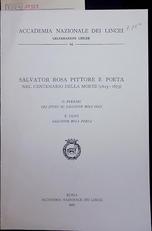 Bild des Verk�ufers f�r SALVATOR ROSA PITTORE E POETA NEL CENTENARIO DELLA MORTE (1615-1673). 86 zum Verkauf von Antiquariat Bookfarm