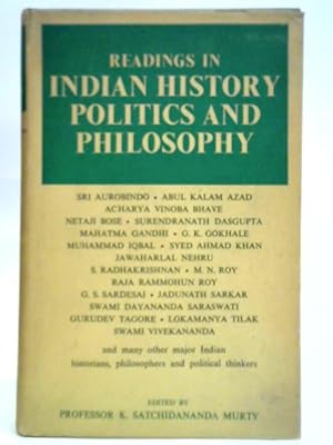 Bild des Verkufers fr Readings In Indian History, Politics And Philosophy zum Verkauf von World of Rare Books