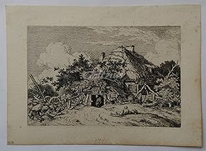 Imagen del vendedor de Resting man near a farmhouse a la venta por Goltzius