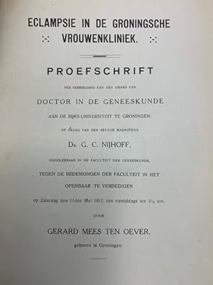 Eclampsie in de Groningsche Vrouwenkliniek.