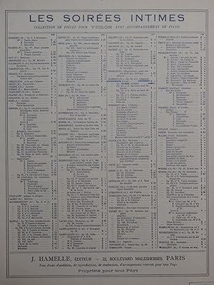 SCHMITT Florent Chanson à Berger Piano Violon ou Violoncelle 1909