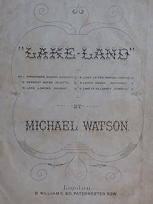 Immagine del venditore per WATSON Michael Lake-Land Mazurka Piano XIXe venduto da partitions-anciennes