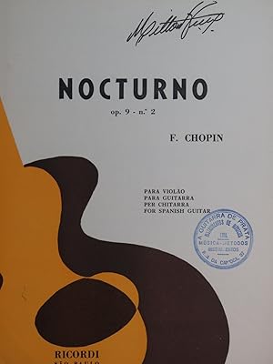 CHOPIN Frédéric Nocturne op 9 No 2 Guitare 1958