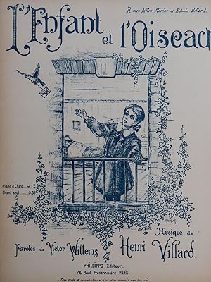 Seller image for VILLARD Henri L'Enfant et L'Oiseau Chant Piano ca1914 for sale by partitions-anciennes