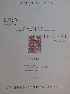 GALILEI Vincenzo 10 Pièces faciles Guitare 1960