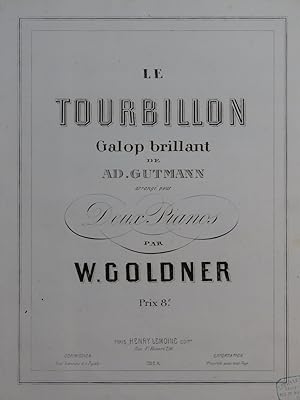 GUTMANN Adolphe Le Tourbillon 2 Pianos 4 mains ca1870