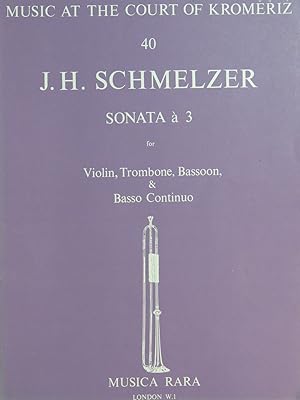 Seller image for SCHMELZER J. H. Sonata  3 Violon Trombone Basson Orgue 1974 for sale by partitions-anciennes