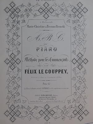 LE COUPPEY Félix ABC du Piano Méthode pour les Commençants Piano XIXe