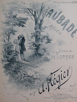 Seller image for FLGIER A. Aubade Chant Piano 1894 for sale by partitions-anciennes