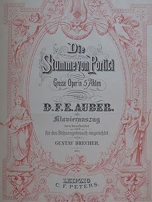 Image du vendeur pour AUBER D. F. E. Die Stumme von Portici Opra en allemand Chant Piano mis en vente par partitions-anciennes