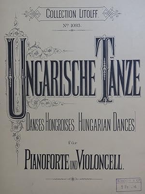 BEHR Franz Ungarische Tänze Piano Violoncelle