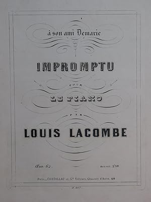 Image du vendeur pour LACOMBE Louis Impromptu Piano ca1895 mis en vente par partitions-anciennes