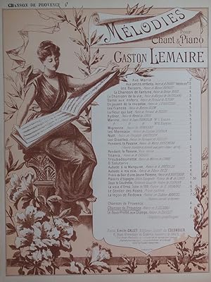 Imagen del vendedor de LEMAIRE Gaston Chanson de Provence Chant Piano a la venta por partitions-anciennes