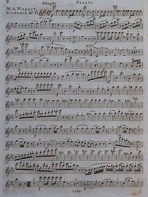 MOZART W. A. Symphonie No 39 K 543 Flûte ca1800