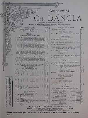 DANCLA Charles Le Semainier du Jeune Violoniste 2e Série Violon
