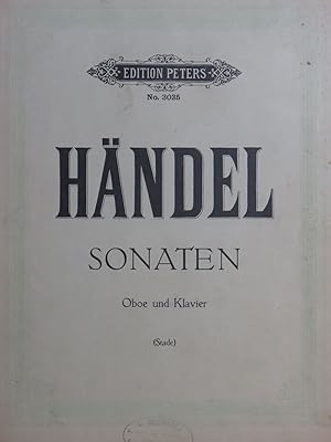 HAENDEL G. F. Sonaten 2 Sonates Piano Hautbois