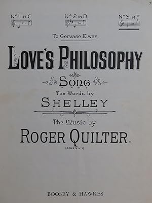 Seller image for QUILTER Roger Love's Philosophy Chant Piano 1905 for sale by partitions-anciennes