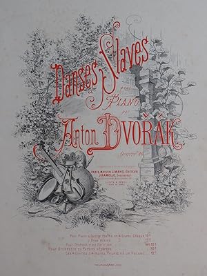 DVORAK Anton Danses Slaves op 46 Cahier 2 Piano 4 mains ca1880