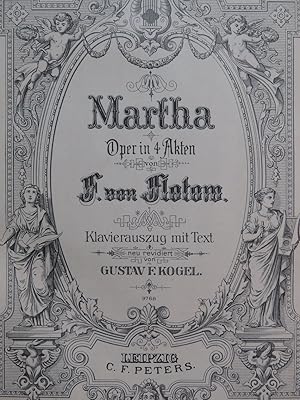 Image du vendeur pour DE FLOTOW F. Martha Opra en allemand Chant Piano mis en vente par partitions-anciennes