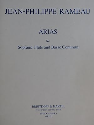 Imagen del vendedor de RAMEAU Jean-Philippe Arias Chant Flte Piano a la venta por partitions-anciennes