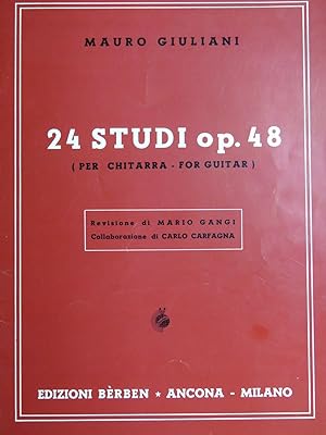 GIULIANI Mauro Studi op 48 per Chitarra Guitare 1969
