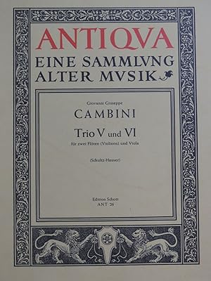 CAMBINI Giovanni Giuseppe Trios No 5 et 6 Flûtes ou Violon Alto 1967
