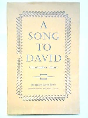 Bild des Verkufers fr A Song to David zum Verkauf von World of Rare Books