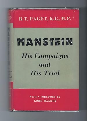 Seller image for Manstein His Campaigns and His Trial for sale by MW Book Collection