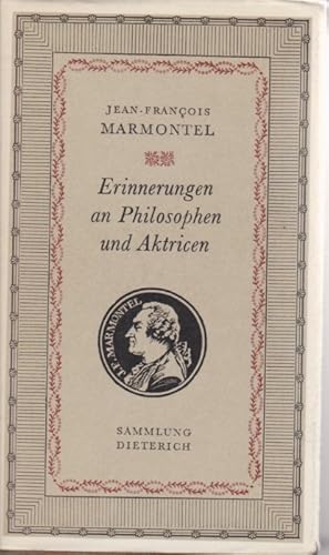 Bild des Verkufers fr Erinerungen an Philosophen und Aktricen. zum Verkauf von Fundus-Online GbR Borkert Schwarz Zerfa