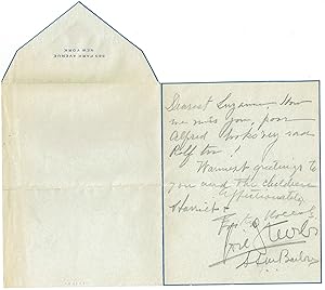 Immagine del venditore per Eigenh. Brief mit Unterschrift aus der Hand von Fritz Kreisler venduto da Kotte Autographs GmbH