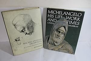 Bild des Verkufers fr Michelangelo themed art book set x 2 titles, hardback, illustrated, job lot zum Verkauf von Devils in the Detail Ltd