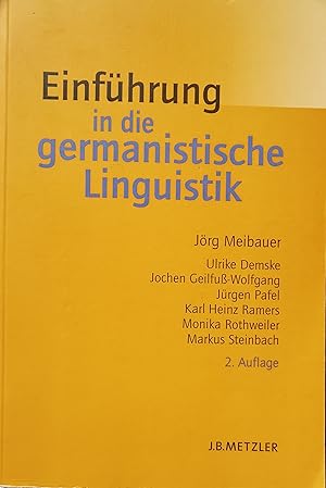 Bild des Verkufers fr Einfhrung in die germanische Linguistik. 2.,aktualisierte Auflage zum Verkauf von Klaus Kreitling