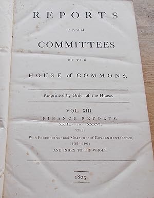 Reports from Committees of the House of Commons [ Finance Reports ]