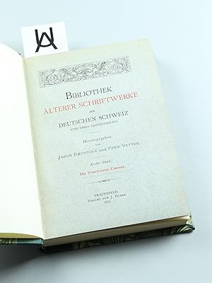 Imagen del vendedor de Die Stretlinger Chronik. Ein Beitrag zur Sagen- und Legendengeschichte der Schweiz aus dem XV. [15.] Jahrhundert. Mit einem Anhang: Vom Herkommen der Schwyzer und Oberhasler. a la venta por Antiquariat Uhlmann