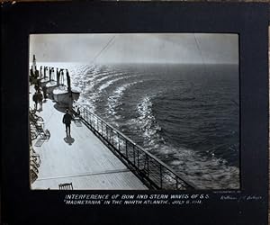Photograph of "interference of bow and stern waves of S.S. Mauretania in the North Atlantic, July...