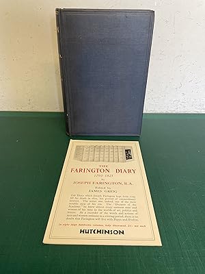 Image du vendeur pour THE FARINGTON DAIRY VOLUME VIII mis en vente par Old Hall Bookshop, ABA ILAB PBFA BA