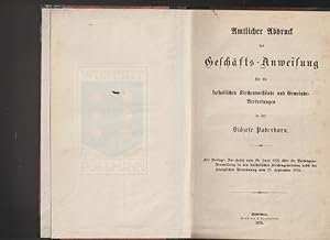 Amtlicher Abdruck der Geschäfts-Anweisung für die katholischen Kirchenvorstände und Gemeinde-Betr...