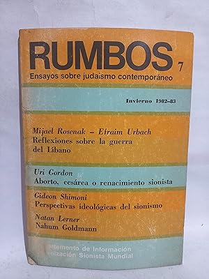 Imagen del vendedor de Rumbos, Ensayos sobre Judasmo Contemporneo N7 a la venta por Libros de Ultramar Alicante