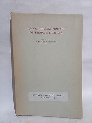 Seller image for Ioannis Ioviani Pontani de Sermone Libri Sex for sale by Libros de Ultramar Alicante