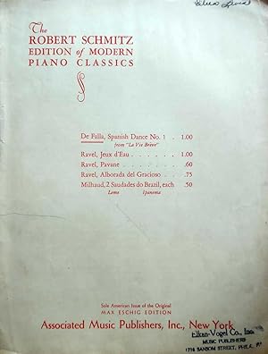 Bild des Verkufers fr Spanish Dance No. 1 (Robert Schmitz Edition) zum Verkauf von Kayleighbug Books, IOBA