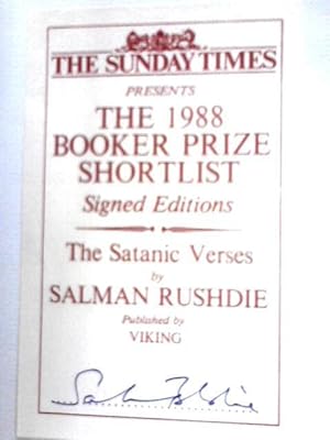 Seller image for The Satanic Verses [Signed] for sale by World of Rare Books