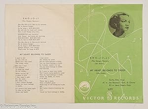 Imagen del vendedor de My Heart Belongs to Daddy [paper insert in Japanese and English; with:] Sho-Jo-Ji (The Hungry Raccoon) [insert to accompany a vinyl EP - Extended Play - 45rpm recording]. Insert only, record absent a la venta por Bolerium Books Inc.