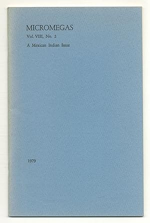 Bild des Verkufers fr Micromegas--Vol. VIII, No. 2: A Mexican Indian Issue zum Verkauf von Between the Covers-Rare Books, Inc. ABAA