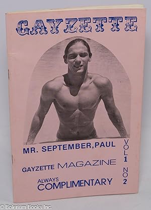 Gayzette Magazine: vol. 1, #2, Sept. 1975: Paul, Mr. September
