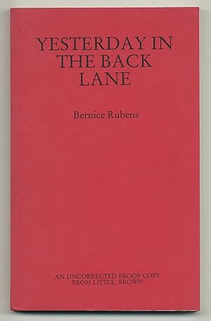 Bild des Verkufers fr Yesterday in the Back Lane zum Verkauf von Between the Covers-Rare Books, Inc. ABAA
