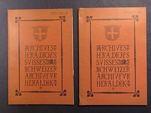 Schweizer Archiv für Heraldik, XXIII (23.) Jahrgang (1909), Hefte 1 bis 4 (in 2 Broschuren).