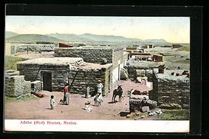 Postcard Mexico, Adobe Mud Houses